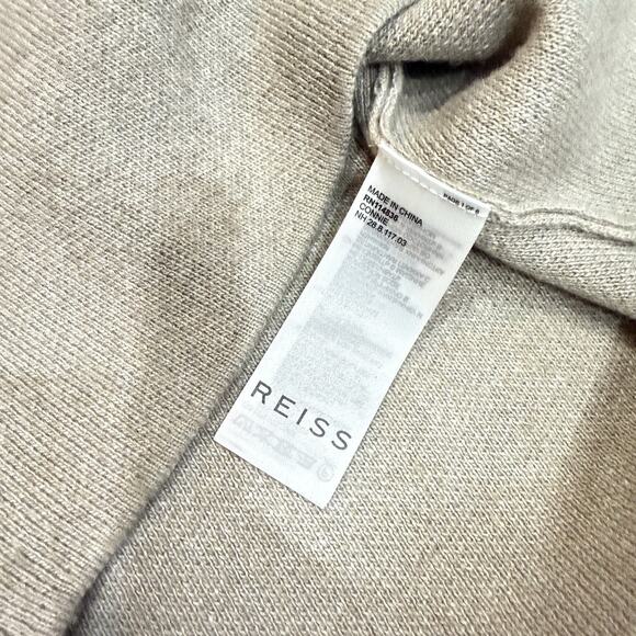 REISS Connie Knit Skirt Neutral Beige Wool Alpaca Blend Women's Size Medium - Picture 8 of 9